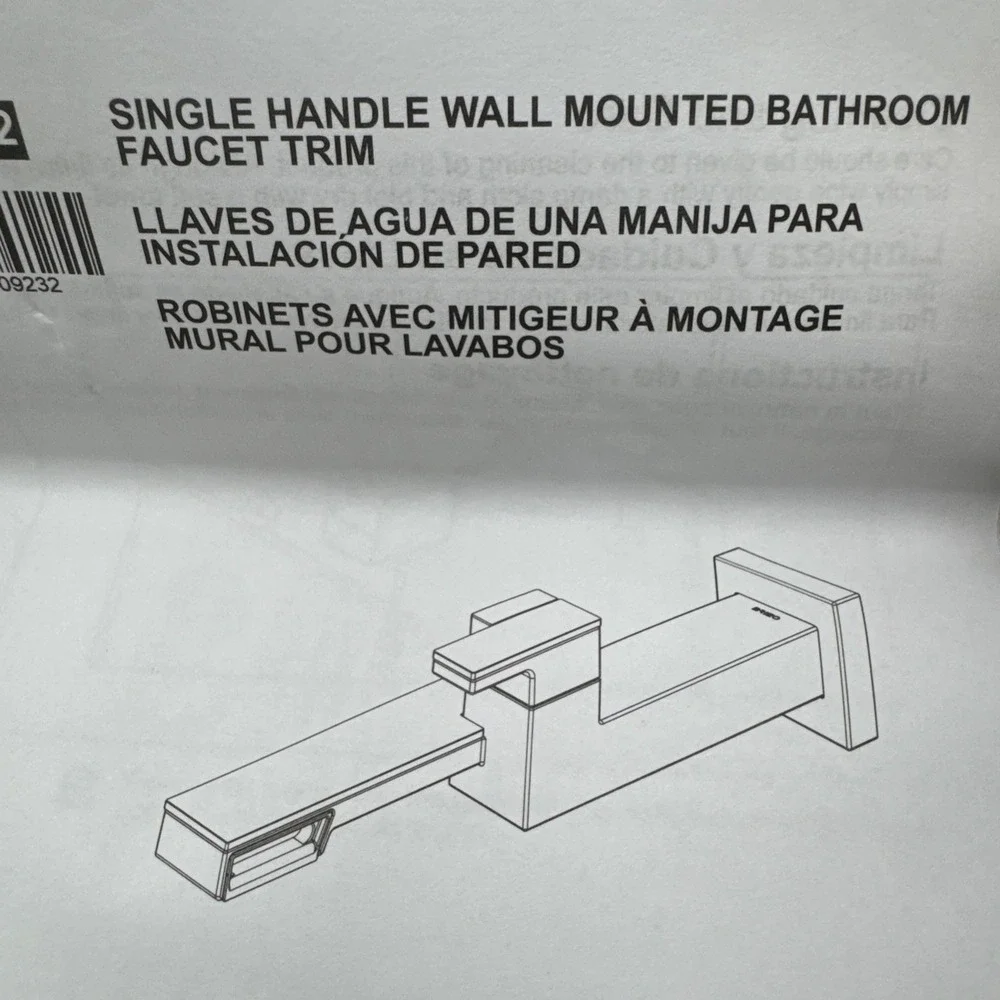Brizo T65722LF-NK Frank Lloyd Wright 1.2 GPM Wall Mounted Bathroom Faucet Side S